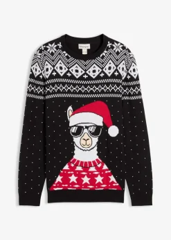Weihnachtspullover aus weichem Baumwollmix|bonprix Discount