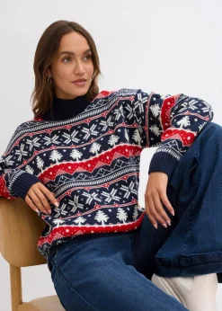 Weihnachtspullover mit Turtleneck|bonprix Best