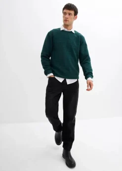 bonprix Große Größen|Sweat|Weihnachtssweatshirt mit Tannenbaummotiv tiefgrün