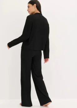 Weit geschnittener Loungewear Hausanzug aus weicher Rippe|bonprix New