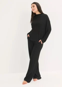 Weit geschnittener Loungewear Hausanzug aus weicher Rippe|bonprix New