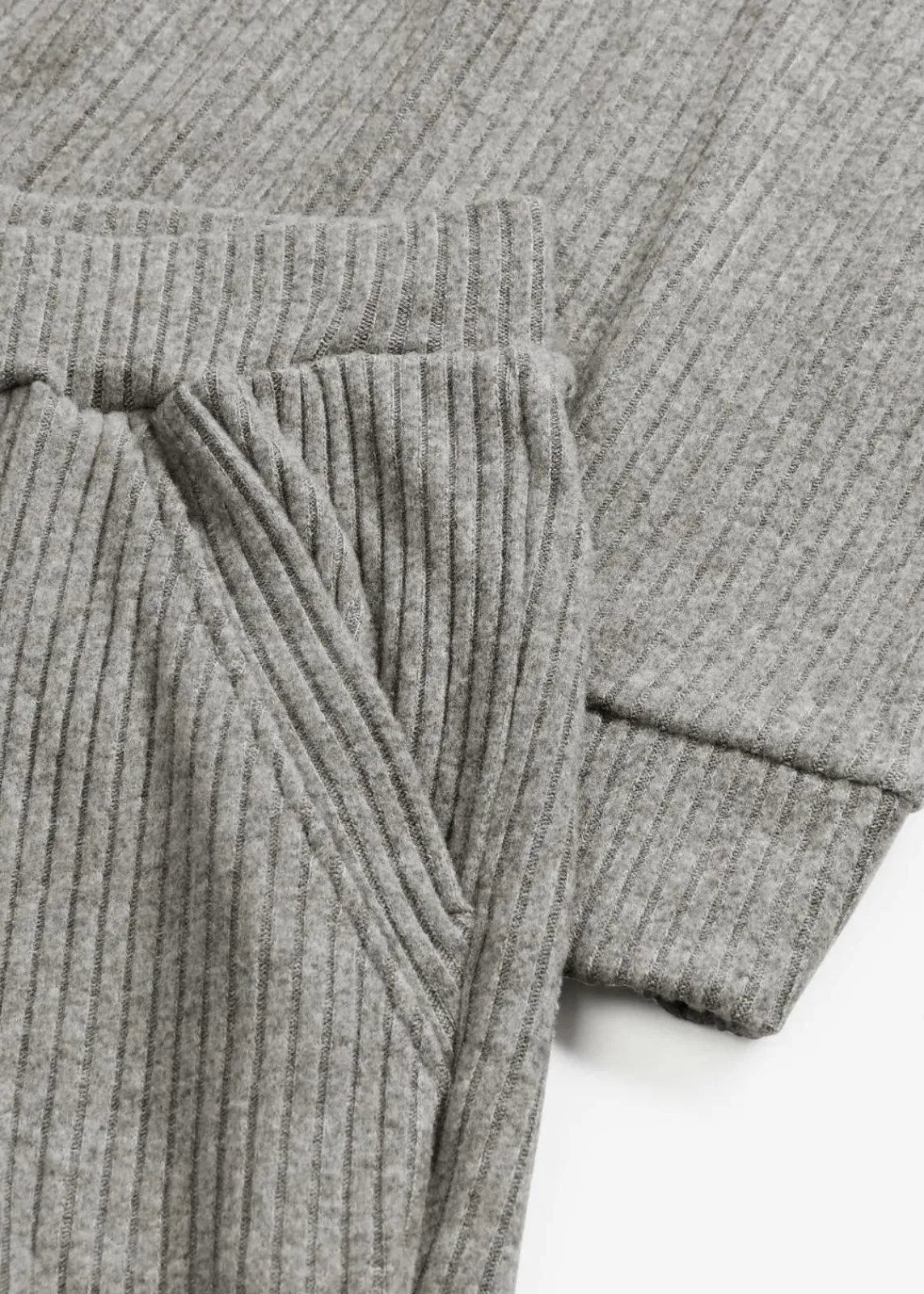 bonprix Wäsche·Homewear|Wäsche·Nachtwäsche|Weit geschnittener Loungewear Hausanzug aus weicher Rippe grau meliert