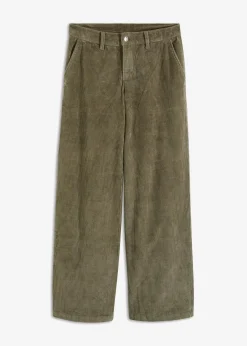 bonprix Hosen|Bekleidung·Kleider|Weite Cordhose raucholiv
