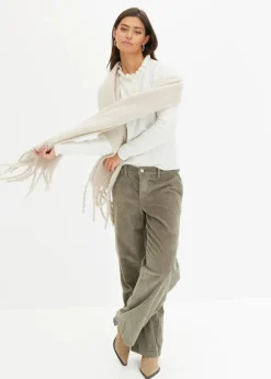 bonprix Hosen|Bekleidung·Kleider|Weite Cordhose raucholiv
