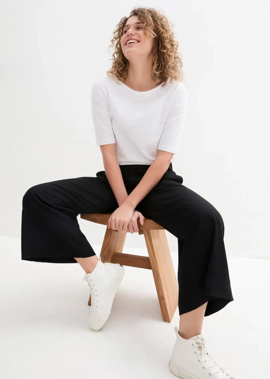 Weite Culotte aus nachhaltiger Viskose|bonprix