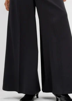 bonprix Bekleidung·Kleider|Hosen|Weite fließende Hose mit Komfortbund schwarz