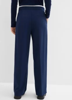 bonprix Hosen|Bekleidung·Kleider|Weite Hose aus Viskose-Mix dunkelblau