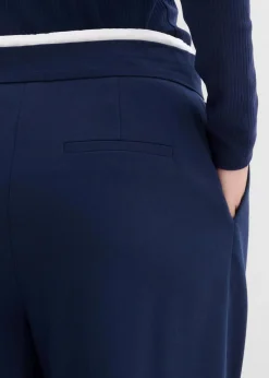 bonprix Hosen|Bekleidung·Kleider|Weite Hose aus Viskose-Mix dunkelblau
