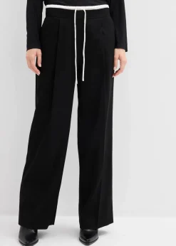 Weite Hose aus Viskose-Mix|bonprix Discount