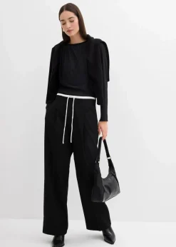 Weite Hose aus Viskose-Mix|bonprix Discount