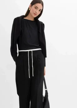 Weite Hose aus Viskose-Mix|bonprix Discount