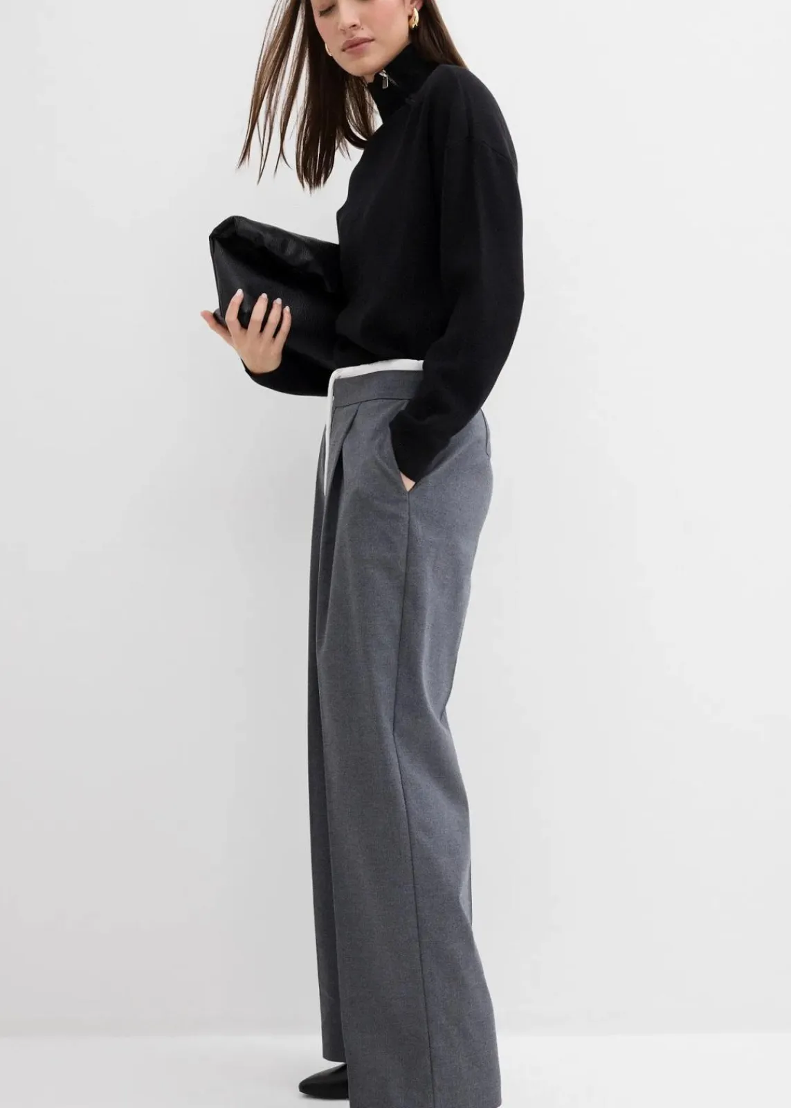 Weite Hose aus Viskose-Mix|bonprix Outlet