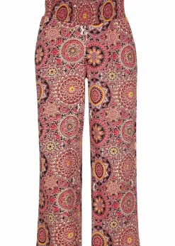 Weite Jersey-Culotte mit breitem Smockbund, 7/8-Länge|bonprix