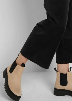 Weite Stretchcord-Culotte mit High-Waist-Bequembund, 7/8-Länge|bonprix Best