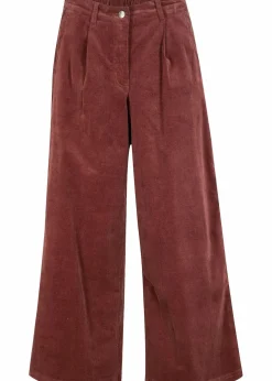 Weite Stretchcord-Culotte mit High-Waist-Bequembund, 7/8-Länge|bonprix Outlet