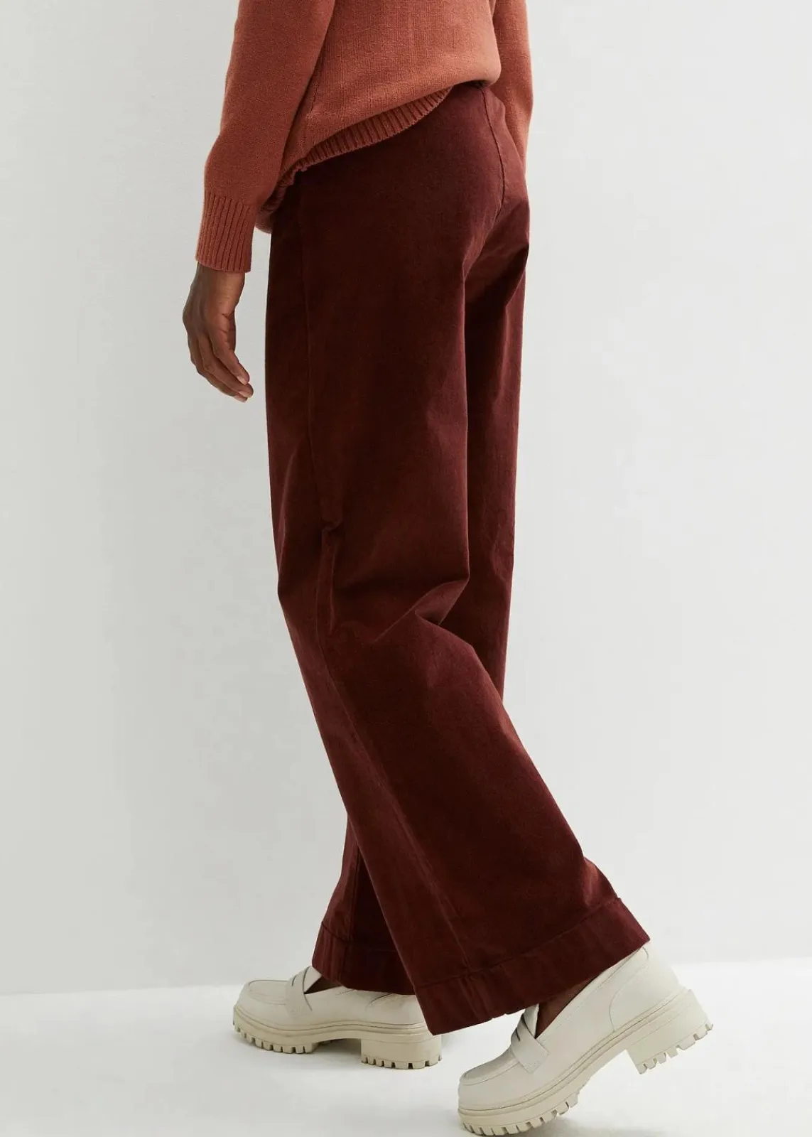 Weite Stretch-Cordhose, High-Waist|bonprix Sale