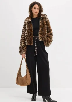 Weite Sweathose mit Kontrastbund|bonprix Outlet