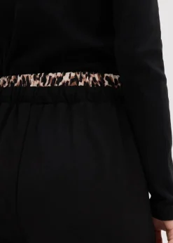 Weite Sweathose mit Kontrastbund|bonprix Outlet