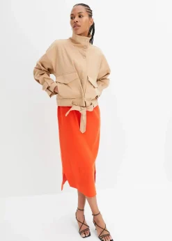 Weite Twill-Jacke mit aufgesetzten Taschen|bonprix Best