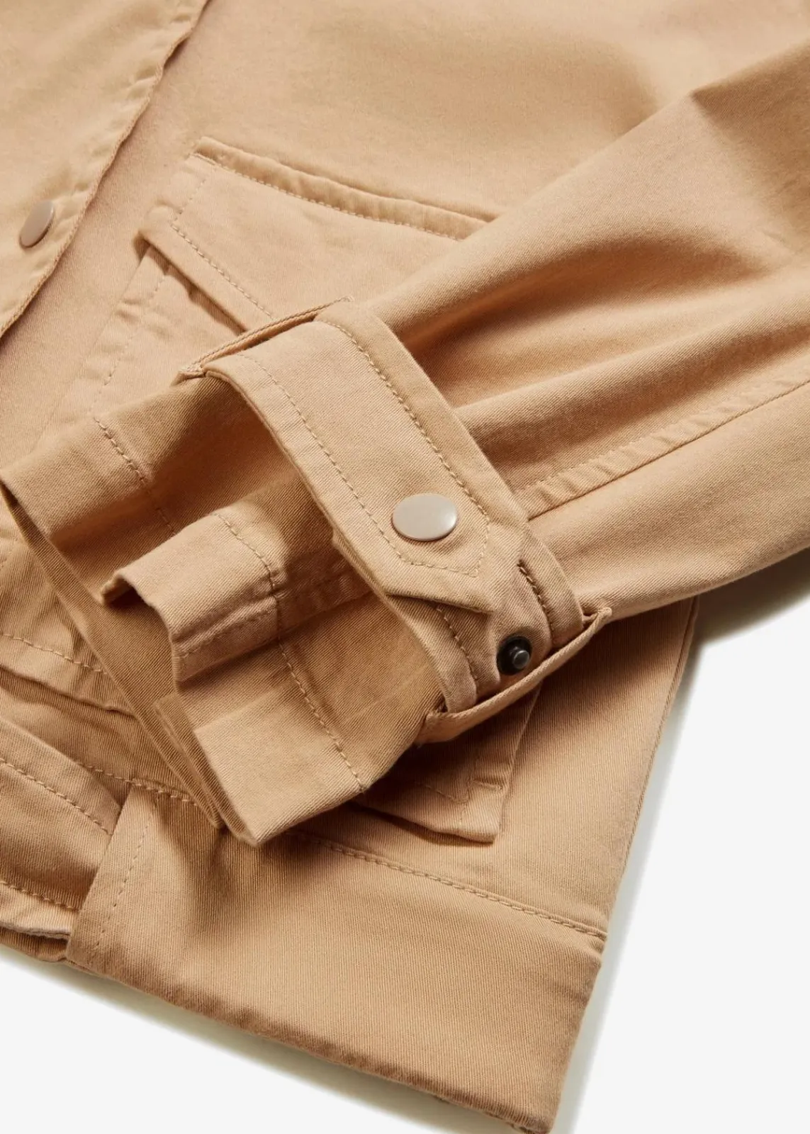 Weite Twill-Jacke mit aufgesetzten Taschen|bonprix Best