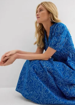 Weites Midikleid aus reiner Baumwolle|bonprix Sale