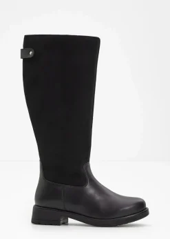 bonprix Stiefel|Weitschaftstiefel schwarz