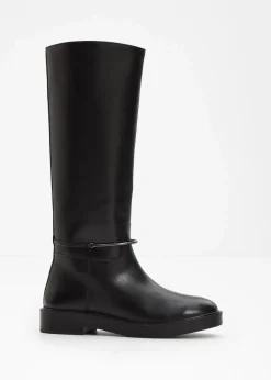 bonprix Stiefel|Premium|Weitschaftstiefel aus Leder schwarz