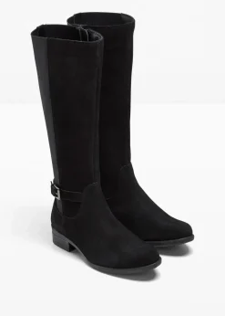 Weitschaftstiefel aus Leder|bonprix New