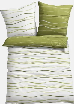 bonprix Bettwäsche|Wendebettwäsche mit Wellen grün