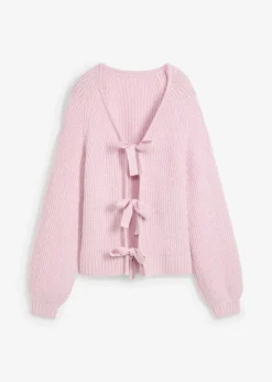 bonprix Bekleidung·Umstandsmode|Strickmode|Wendestrickjacke mit Schleifen puderflieder
