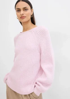 bonprix Bekleidung·Umstandsmode|Strickmode|Wendestrickjacke mit Schleifen puderflieder