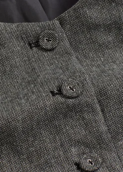 bonprix Bekleidung·Hosen|Jacken & Mäntel|Weste schwarz/wollweiß meliert