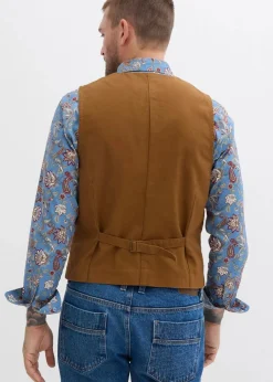 bonprix Große Größen|Jacken & Mäntel|Weste aus Baumwollcanvas gewürzbraun