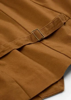 bonprix Große Größen|Jacken & Mäntel|Weste aus Baumwollcanvas gewürzbraun