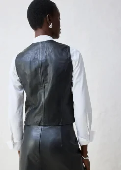 bonprix Bekleidung·Hosen|Jacken & Mäntel|Weste aus Lammnappa schwarz