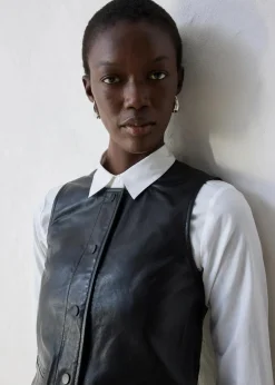 bonprix Bekleidung·Hosen|Jacken & Mäntel|Weste aus Lammnappa schwarz