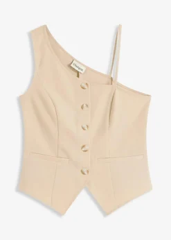 Weste mit Knopfleiste|bonprix Clearance