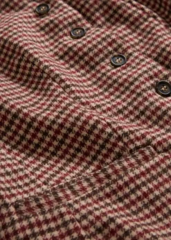 bonprix Bekleidung·Hosen|Jacken & Mäntel|Weste mit Wollanteil mattcamel/dunkelblau kariert