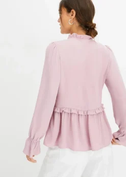 bonprix Blusen & Tuniken|Bekleidung·Jacken & Mäntel|Wickelbluse rosa