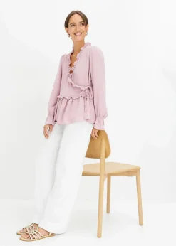 bonprix Blusen & Tuniken|Bekleidung·Jacken & Mäntel|Wickelbluse rosa