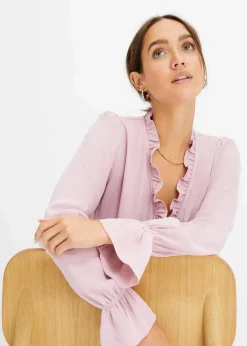 bonprix Blusen & Tuniken|Bekleidung·Jacken & Mäntel|Wickelbluse rosa