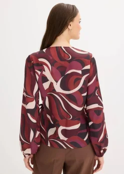 Wickelbluse aus fließendem Satin|bonprix Clearance