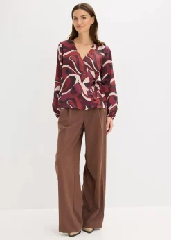 Wickelbluse aus fließendem Satin|bonprix Clearance