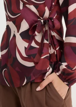 Wickelbluse aus fließendem Satin|bonprix Clearance