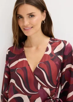 Wickelbluse aus fließendem Satin|bonprix Clearance