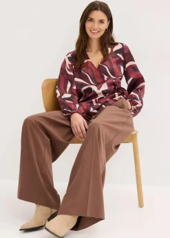 Wickelbluse aus fließendem Satin|bonprix Clearance