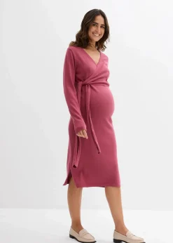 bonprix Bekleidung·Blazer|Umstandsmode|Wickelkleid für die Schwangerschaft und danach aus reiner Baumwolle waldbeere