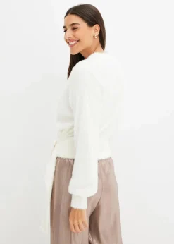 Wickelpullover mit Accessoire|bonprix