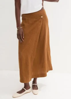 Wickelrock aus reinem Leinen|bonprix Online