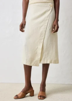 Wickelrock aus reinem Leinen|bonprix Sale